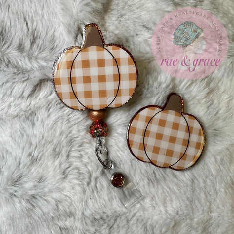 Plaid Pumpkins - Badge Reel