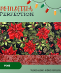 Poinsettia Perfection - Scrub Cap - rae & grace - Pixie - Made to order Please allow 7-10 days for fulfillment.