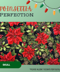 Poinsettia Perfection - Scrub Cap - rae & grace - Skull Cap - Made to order Please allow 7-10 days for fulfillment.