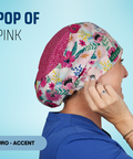 Pop Of Pink  - Scrub Cap - rae & grace - Euro - Accent Top