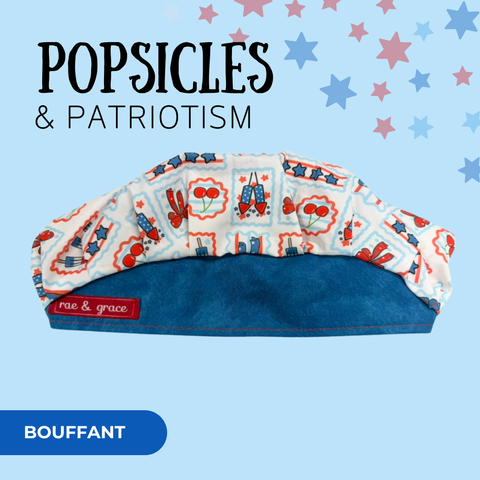 Popsicles & Patriotism - Scrub Cap - rae & grace - Bouffant