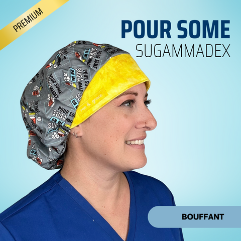 Pour Some Sugammadex On Me - Scrub Cap - rae & grace - Bouffant