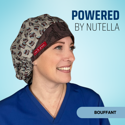 Powered By Nutella - Scrub Cap - rae & grace - Bouffant