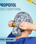 Propofol Fixes Everything - Scrub Cap - rae & grace - Ponytail - Matching Top