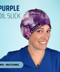 Purple Oil Slick - Scrub Cap - rae & grace - Euro - Matching Top