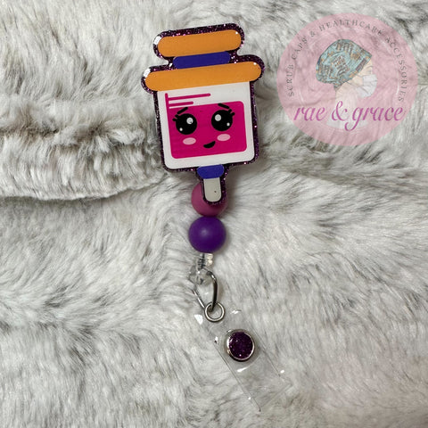 Purple Syringe - Badge Reel