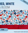 Red White & Bloom - Scrub Cap - rae & grace - Pixie - Made to order Please allow 7-10 days for fulfillment.