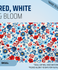 Red White & Bloom - Scrub Cap - rae & grace - Skull Cap - Made to order Please allow 7-10 days for fulfillment.