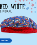 Red, White & Feral - Scrub Cap - rae & grace - Bouffant