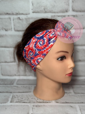 Red White & Blue Tie Dye - Headband