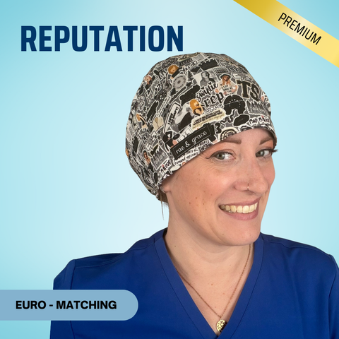 Reputation - Scrub Cap - rae & grace - Euro - Matching Top