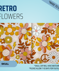 Retro Flowers - Scrub Cap - rae & grace - Skull Cap - *Made to order