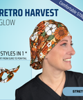 Retro Harvest Floral - Scrub Cap - rae & grace - Stretch