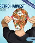 Retro Harvest Floral - Scrub Cap - rae & grace - Euro - Accent Top
