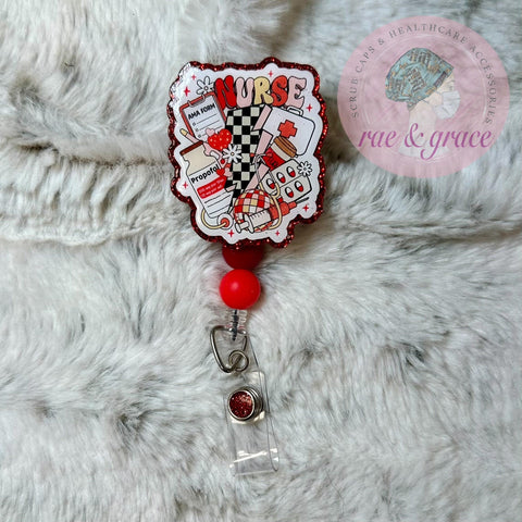 Retro Nurse - Badge Reel