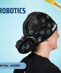 Robotics - Scrub Cap - rae & grace - Ponytail - Accent Top