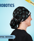 Robotics - Scrub Cap - rae & grace - Ponytail - Matching Top