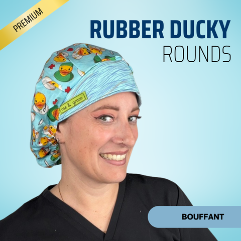 Rubber Ducky Rounds - Scrub Cap - rae & grace - Bouffant