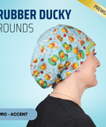Rubber Ducky Rounds - Scrub Cap - rae & grace - Euro - Accent Top
