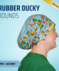 Rubber Ducky Rounds - Scrub Cap - rae & grace - Euro - Accent Top