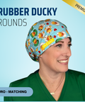 Rubber Ducky Rounds - Scrub Cap - rae & grace - Euro - Matching Top