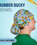 Rubber Ducky Rounds - Scrub Cap - rae & grace - Ponytail - Matching Top