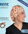 Rustic Leaves - Scrub Cap - rae & grace - Stretch
