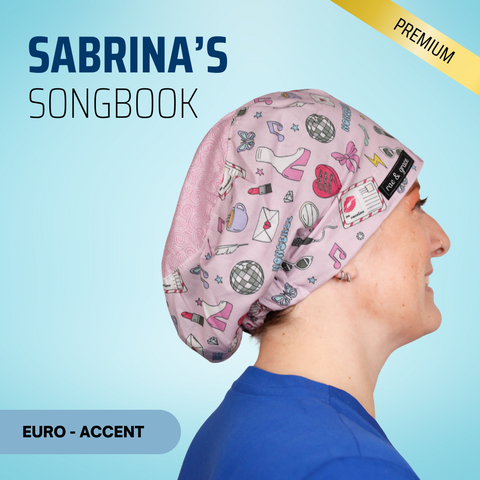 Sabrina’S Songbook - Scrub Cap - rae & grace - Euro - Accent Top