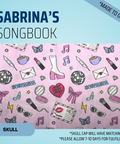 Sabrina’S Songbook - Scrub Cap - rae & grace - Skull Cap - Made to order Please allow 7-10 days for fulfillment.