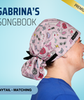 Sabrina’S Songbook - Scrub Cap - rae & grace - Ponytail - Matching Top