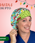 Santa’S On Pto  - Scrub Cap - rae & grace - Bouffant