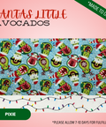 Santa’S Little Avocados - Scrub Cap - rae & grace - Pixie - Made to order Please allow 7-10 days for fulfillment.