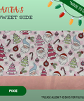 Santa’S Sweet Side  - Scrub Cap - rae & grace - Pixie - Made to order Please allow 7-10 days for fulfillment.