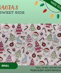 Santa’S Sweet Side  - Scrub Cap - rae & grace - Skull Cap - Made to order Please allow 7-10 days for fulfillment.