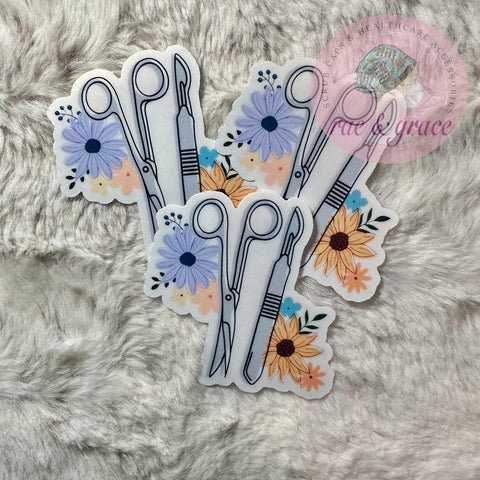 Scissors and Scalpel  - Sticker