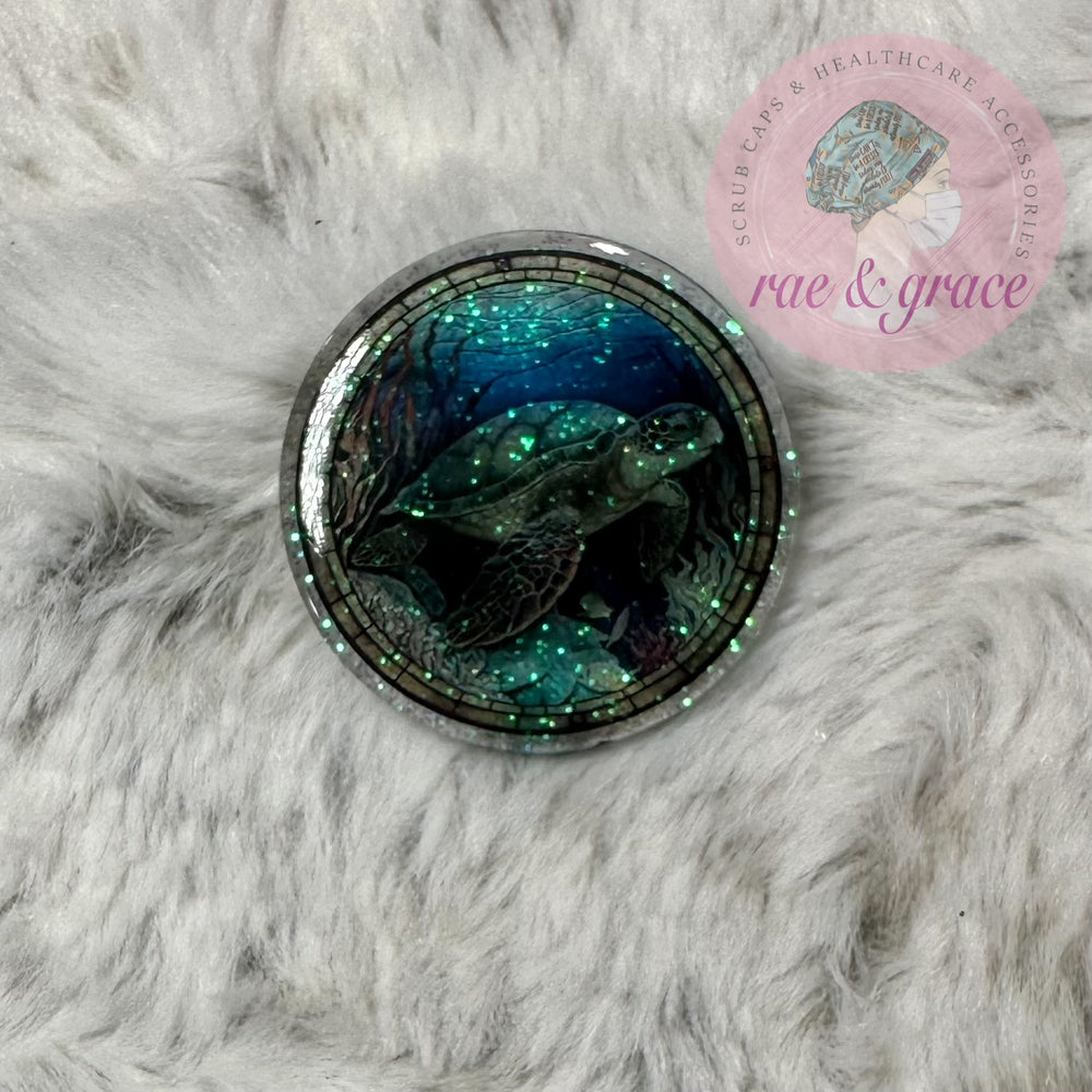 Sea Turtle (Stained Glass) - Badge Reel