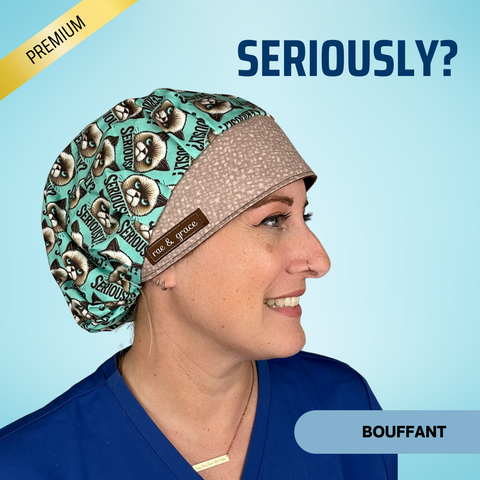 Seriously - Grumpy Cat - Scrub Cap - rae & grace - Bouffant