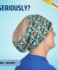 Seriously - Grumpy Cat - Scrub Cap - rae & grace - Euro - Accent Top