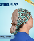 Seriously - Grumpy Cat - Scrub Cap - rae & grace - Ponytail - Accent Top