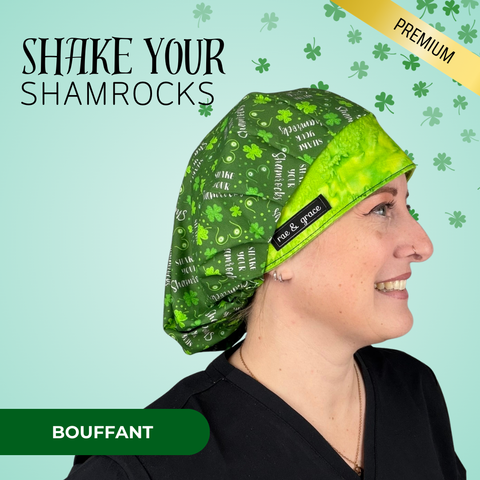 Sake Your Shamrocks - Scrub Cap - rae & grace - Bouffant
