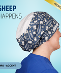Sheep Happens - Scrub Cap - rae & grace - Euro - Accent Top