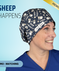 Sheep Happens - Scrub Cap - rae & grace - Euro - Matching Top
