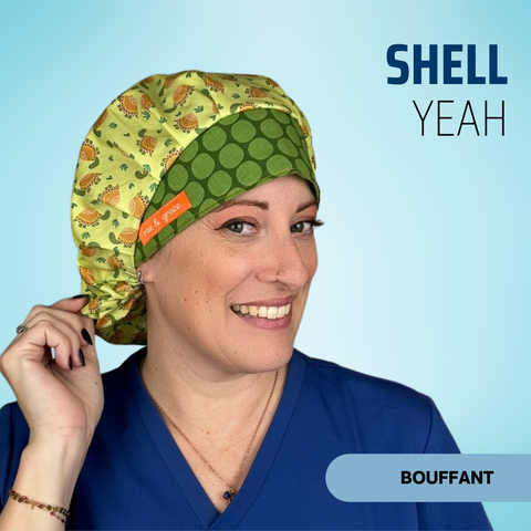 Shell Yeah - Scrub Cap - rae & grace - Bouffant