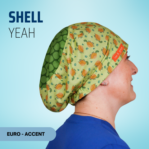Shell Yeah - Scrub Cap - rae & grace - Euro - Accent Top