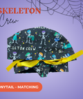 Skeleton Crew - Scrub Cap - rae & grace - Ponytail - Matching Top