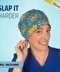 Slap It Harder - Scrub Cap - rae & grace - Euro - Matching Top