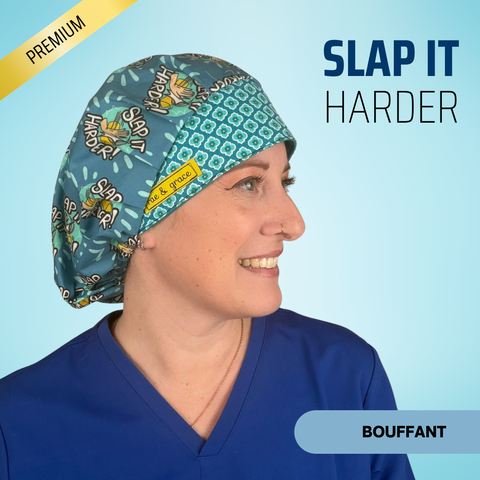 Slap It Harder - Scrub Cap - rae & grace - Bouffant