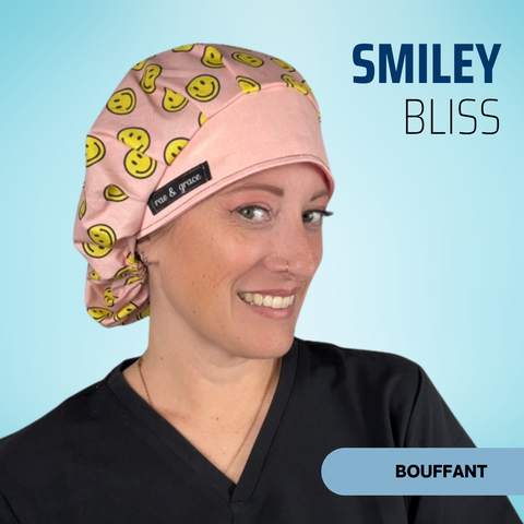 Smiley Bliss - Scrub Cap - rae & grace - Bouffant