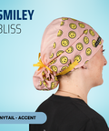 Smiley Bliss - Scrub Cap - rae & grace - Ponytail - Accent Top