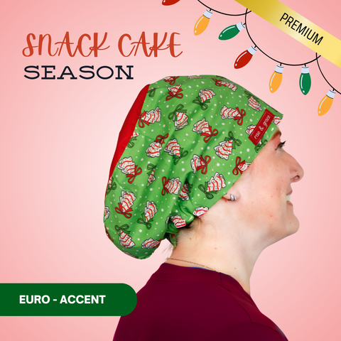 Snack Cake Season - Scrub Cap - rae & grace - Euro - Accent Top